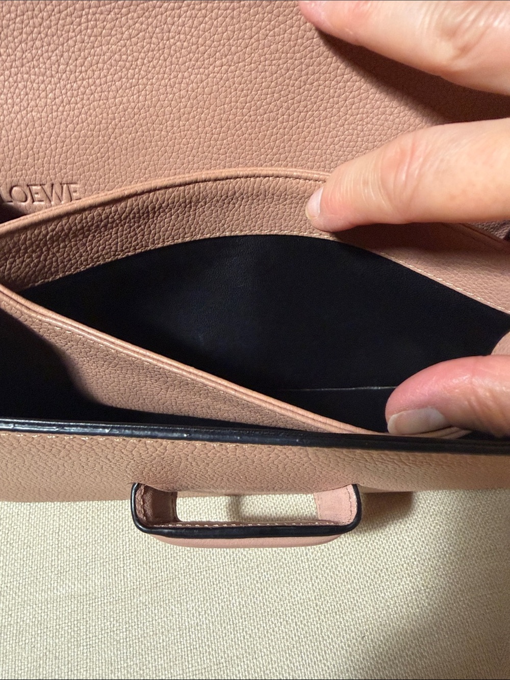 Loewe Pink Leather Barcelona Puzzle-Accent Top Handle Bag - Picture 9 of 16